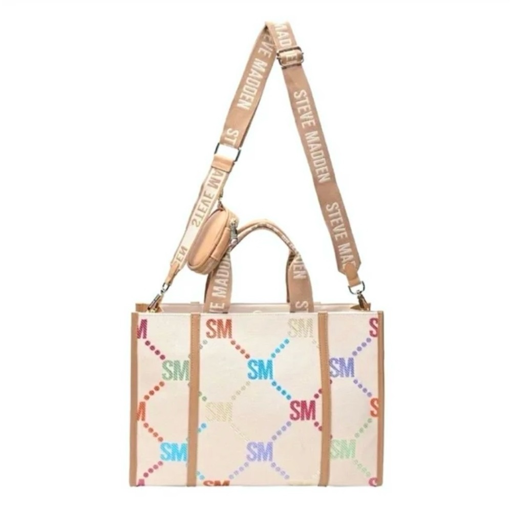 Steve Madden - Cream Multi-Color Work Bag